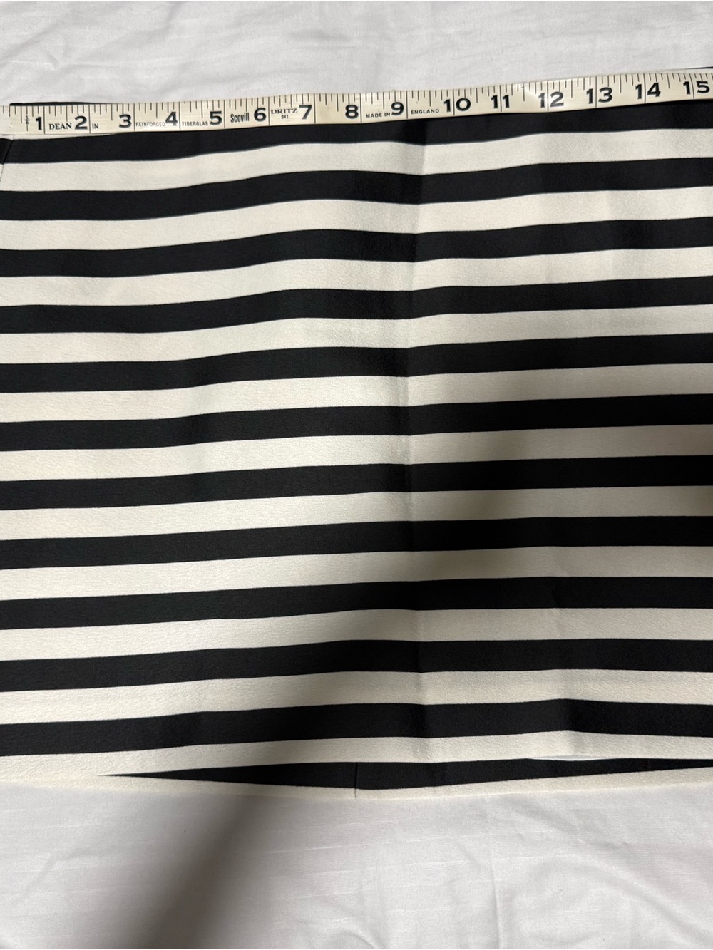 Mango Black and White Horizontal Stripe /mini skirt